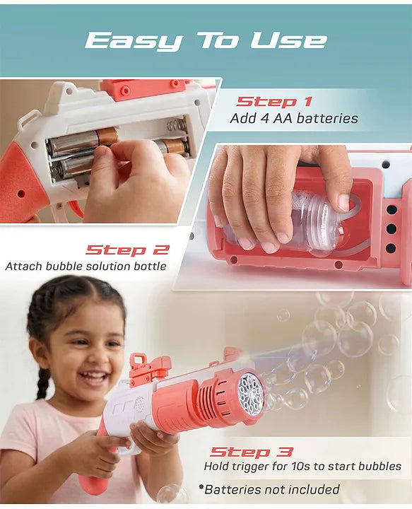 Automatic Bubble Shot Gun for Kids