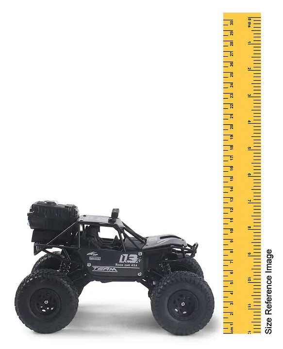 RC Rock Crawler Monster Truck with Smoke Spray Function and Type-C Charging Fog Rock Crawler -Black