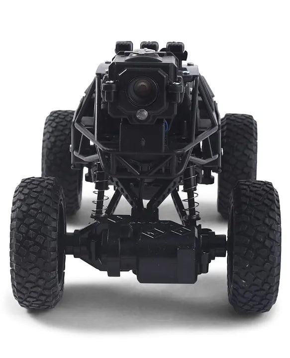 RC Rock Crawler Monster Truck with Smoke Spray Function and Type-C Charging Fog Rock Crawler -Black