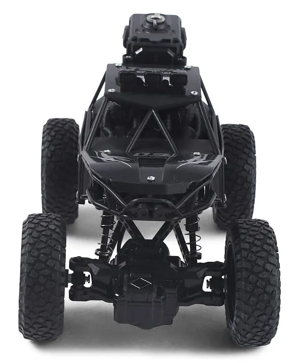 RC Rock Crawler Monster Truck with Smoke Spray Function and Type-C Charging Fog Rock Crawler -Black